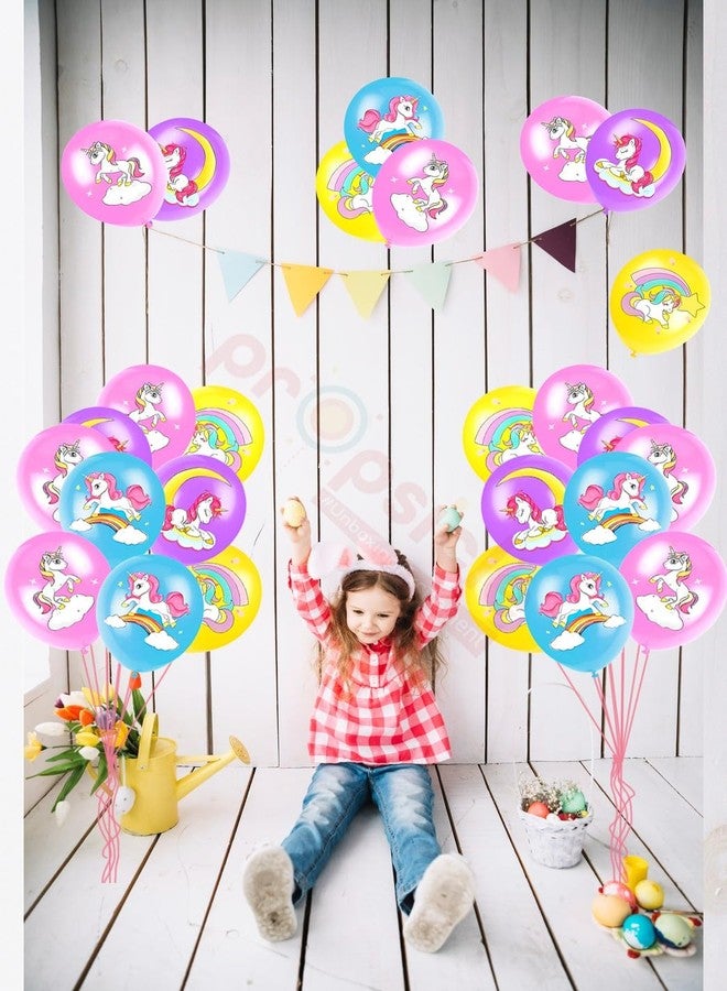 بروبسيكل مجموعة بالونات عيد ميلاد يونيكورن وردية اللون من بروبسكل، عبوة من 10 بالونات لاتكس بألوان قوس قزح، مجموعة زينة لحفلات أعياد ميلاد الأطفال | لوازم حفلات ذات طابع خاص - فويل - Image 5